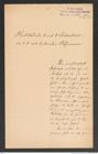 k.k. naturhistorisches Hofmuseum, Intendanzakten 1885-1896 (Hauer), Aktenzahl Z.461/1891, Seite 1